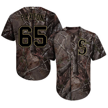 Seattle Mariners 65 James Paxton Camo Realtree Collection Cool Base Stitched Mlb Jersey