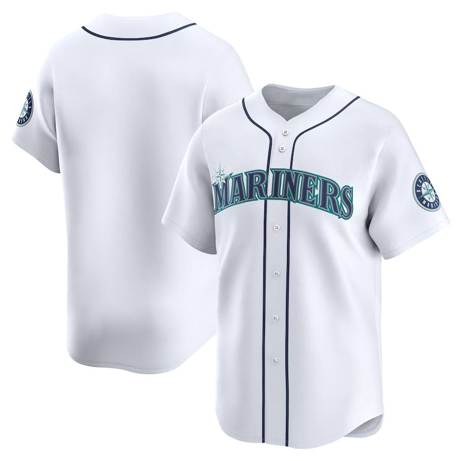 Seattle Mariners Home Limited Jersey White Stitched Baseball Jersey
