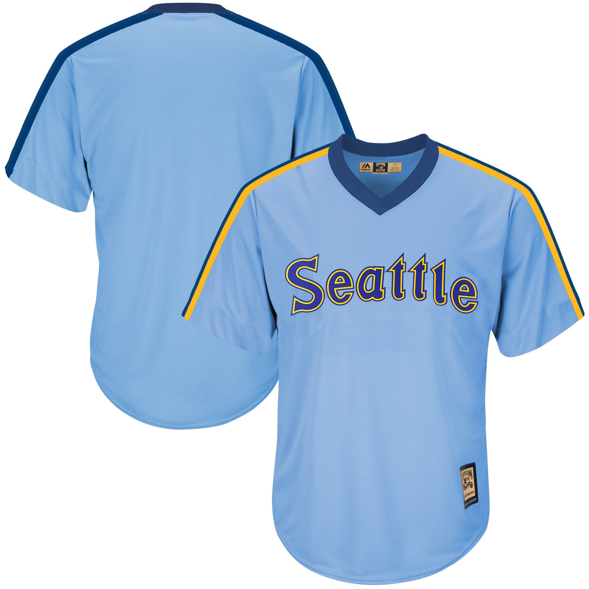 Seattle Mariners Majestic Cooperstown Cool Base Replica Team Jersey Light Blue