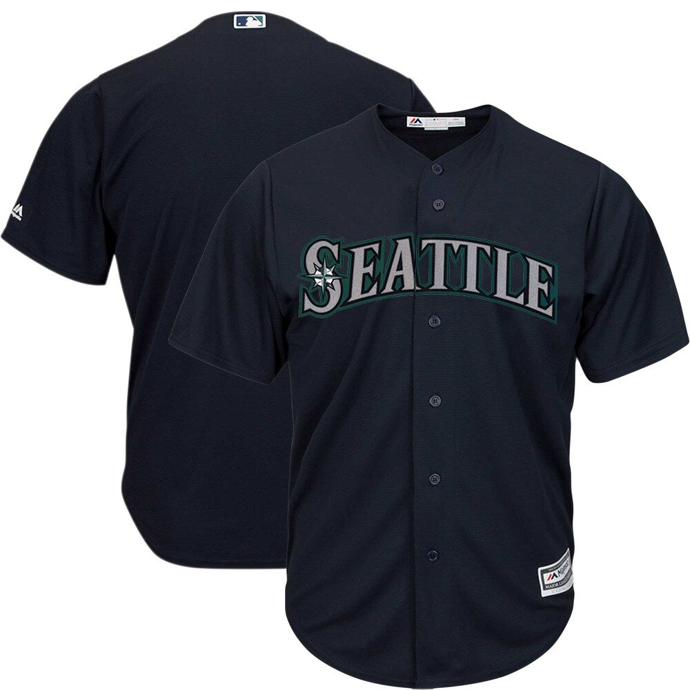 Seattle Mariners Majestic Official Cool Base Jersey Navy