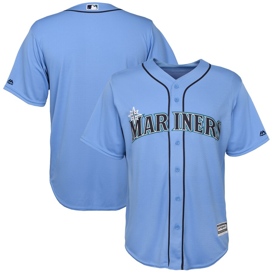 Seattle Mariners Majestic Official Cool Base Team Jersey Light Blue