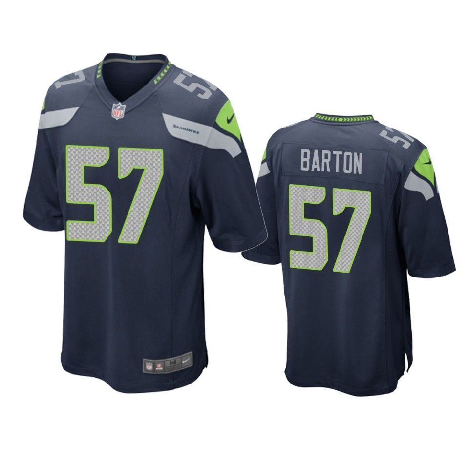 Seattle Seahawks Cody Barton 2019 Nfl Draft Navy Game Jersey