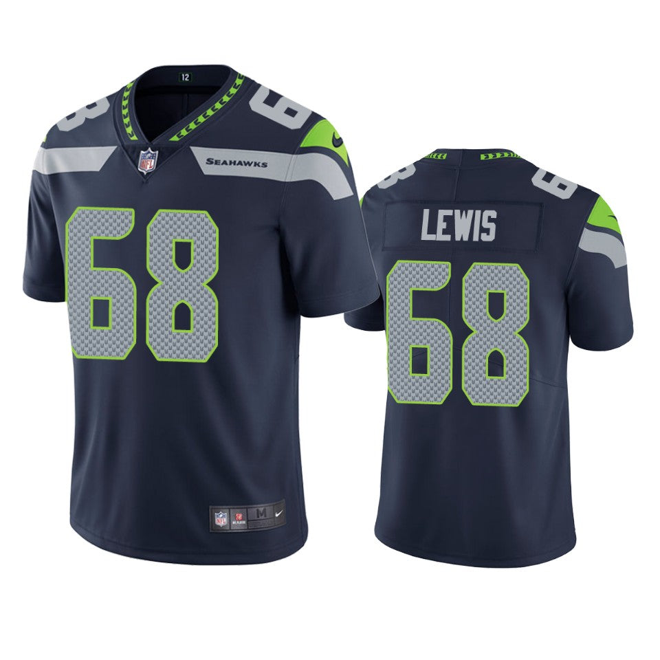 Seattle Seahawks Damien Lewis Navy Vapor Untouchable Limited Jersey