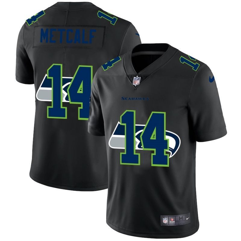 Seattle Seahawks Dk Metcalf 14 Nfl 2020 Black Jersey