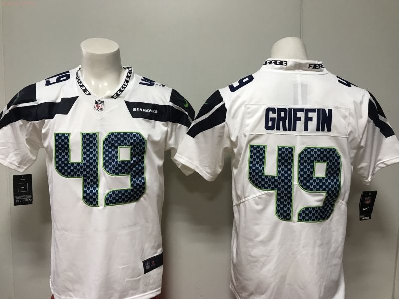 Seattle Seahawks Don Griffin 49 2020 Nfl White Jersey Jersey