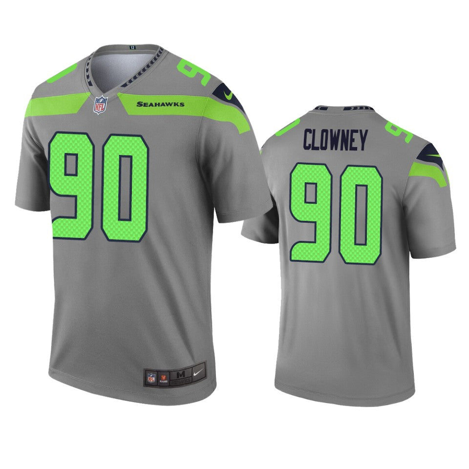 Seattle Seahawks Jadeveon Clowney Gray Inverted Legend Jersey