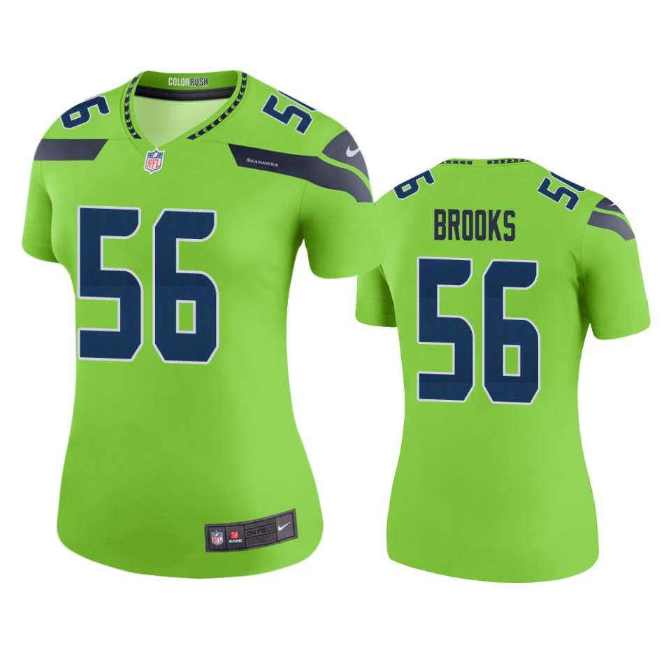 Seattle Seahawks Jordyn Brooks Green Color Rush Legend Jersey