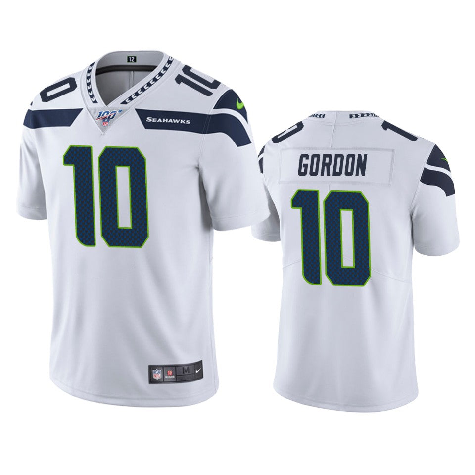 Seattle Seahawks Josh Gordon White 100th Season Vapor Limited Jersey