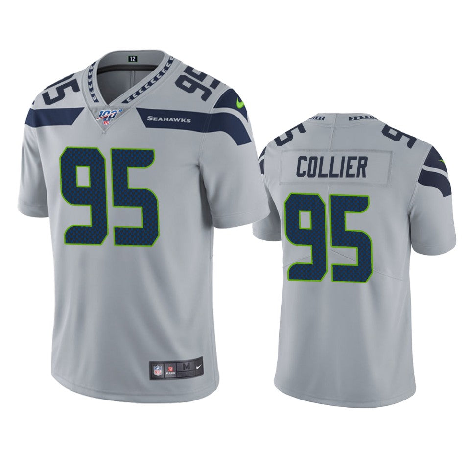 Seattle Seahawks Lj Collier Gray 100th Season Vapor Limited Jersey