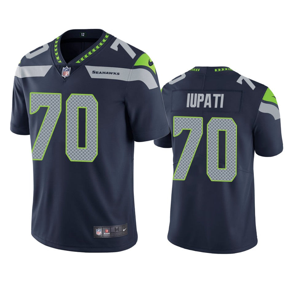 Seattle Seahawks Mike Iupati Navy Vapor Limited Jersey