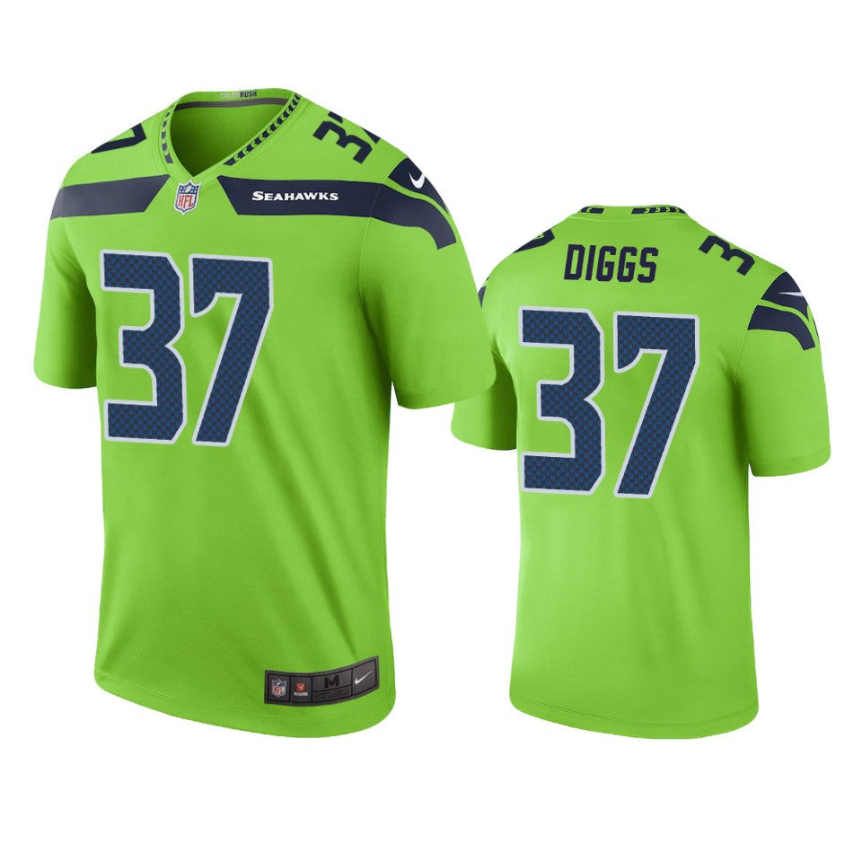 Seattle Seahawks Quandre Diggs Green Color Rush Legend Jersey