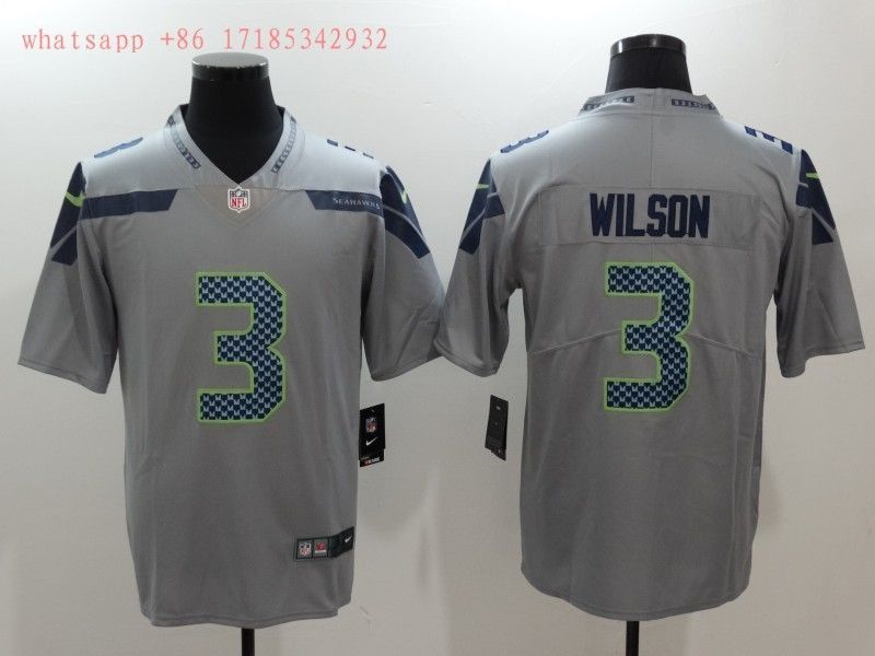 Seattle Seahawks Russell Wilson 3 2020 Nfl Grey Jersey Jersey