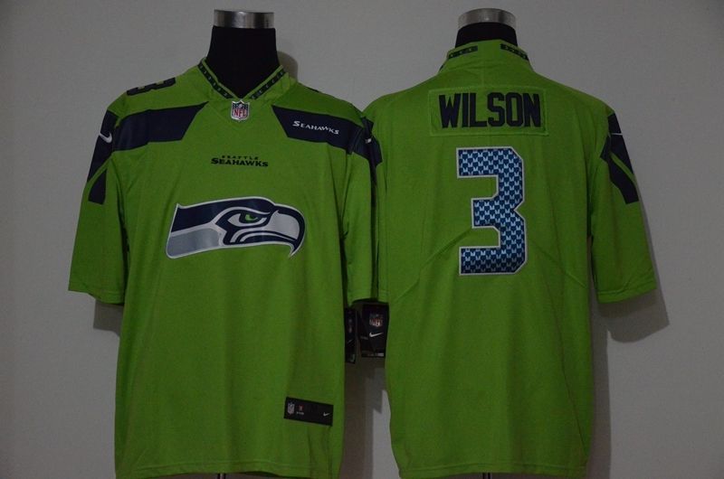 Seattle Seahawks Russell Wilson 3 Nfl 2020 Green Jersey