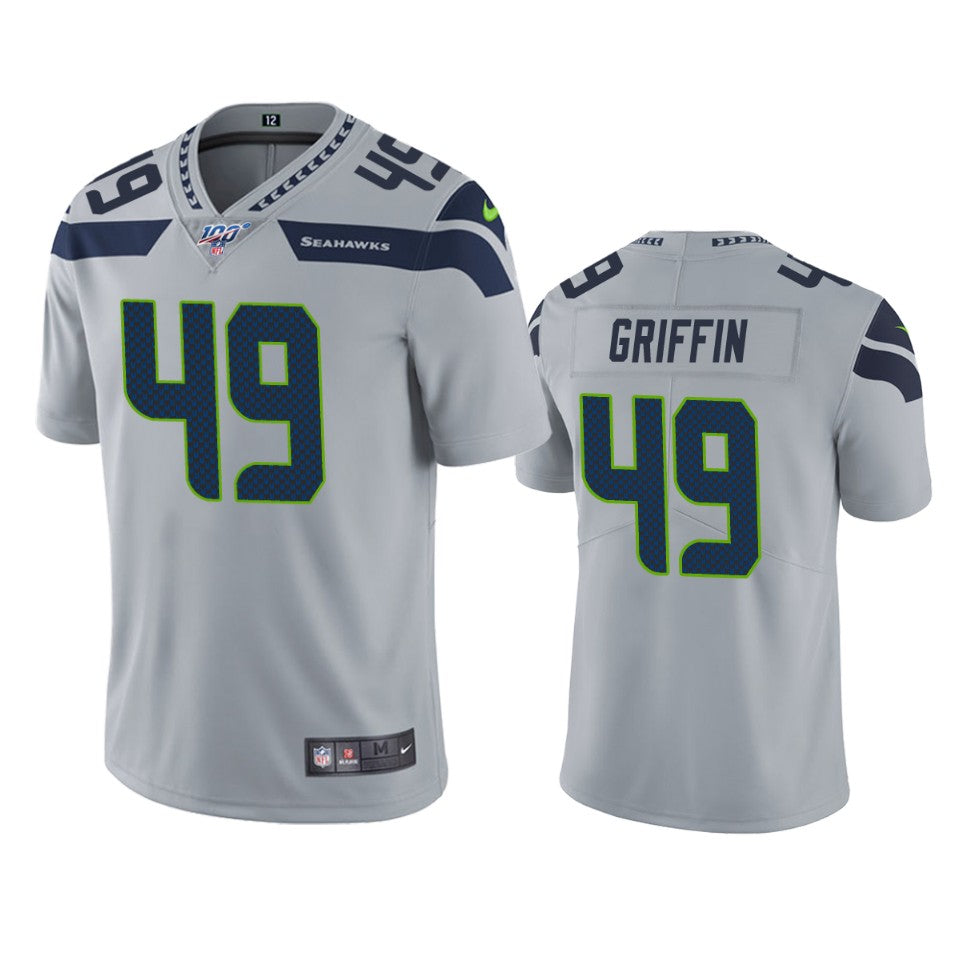 Seattle Seahawks Shaquem Griffin Gray 100th Season Vapor Limited Jersey