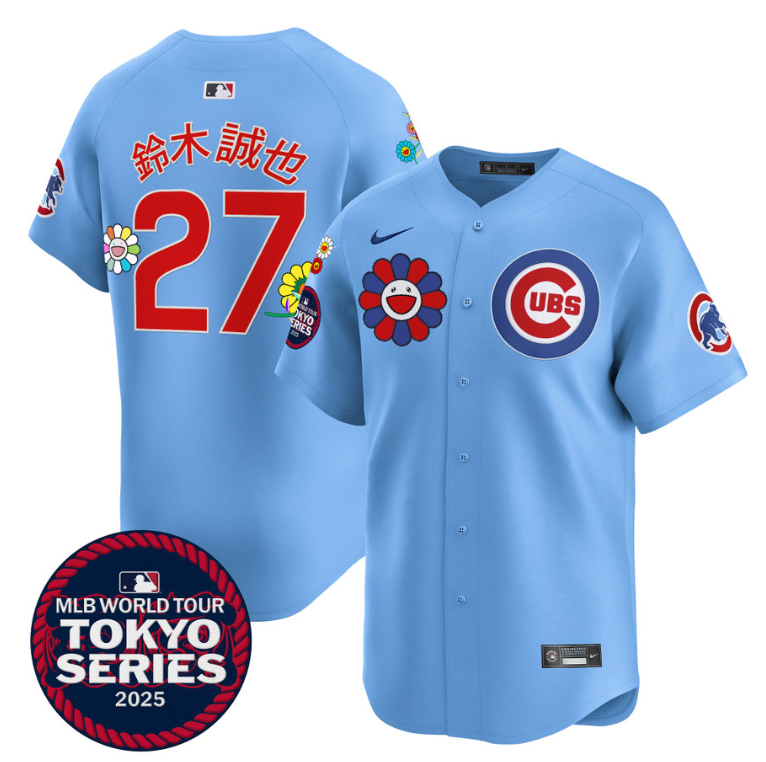Seiya Suzuki (Kanji) Jersey #27 Chicago Cubs Tokyo Series 2025 Vapor Limited Sti