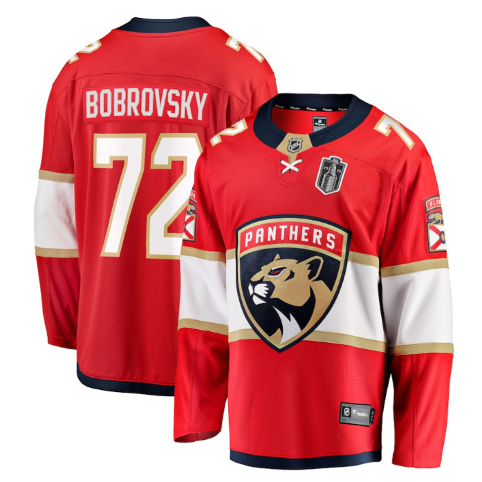 Sergei Bobrovsky 72 Florida Panthers 2025 Stanley Cup Final Home Breakaway Men J