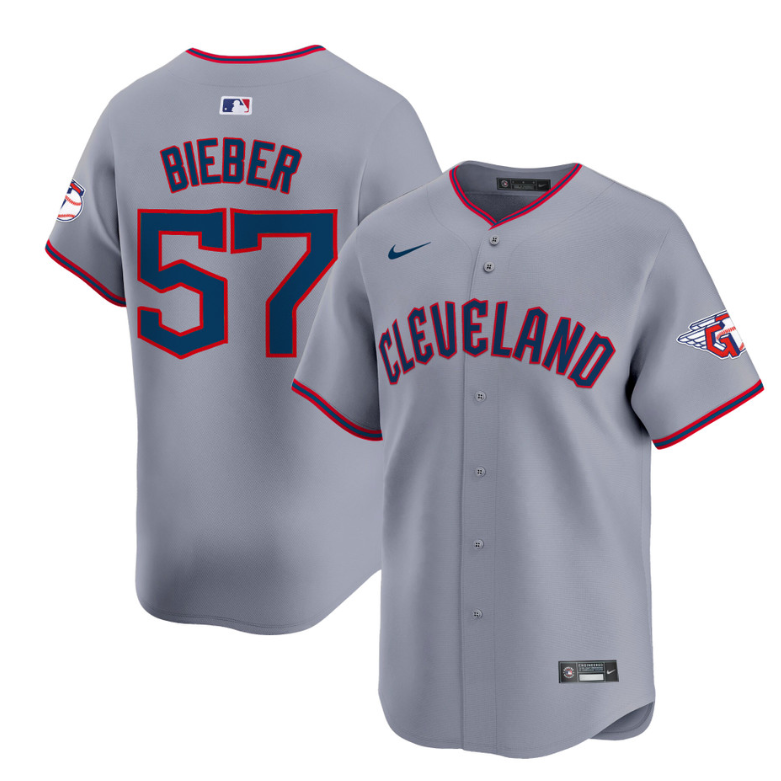 Shane Bieber Jersey #57 Cleveland Guardians 2025 Vapor Premier Limited All Stitc