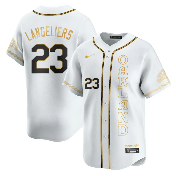 Shea Langeliers Jersey #23 Oakland Athletics City Connect Concept Stitched White