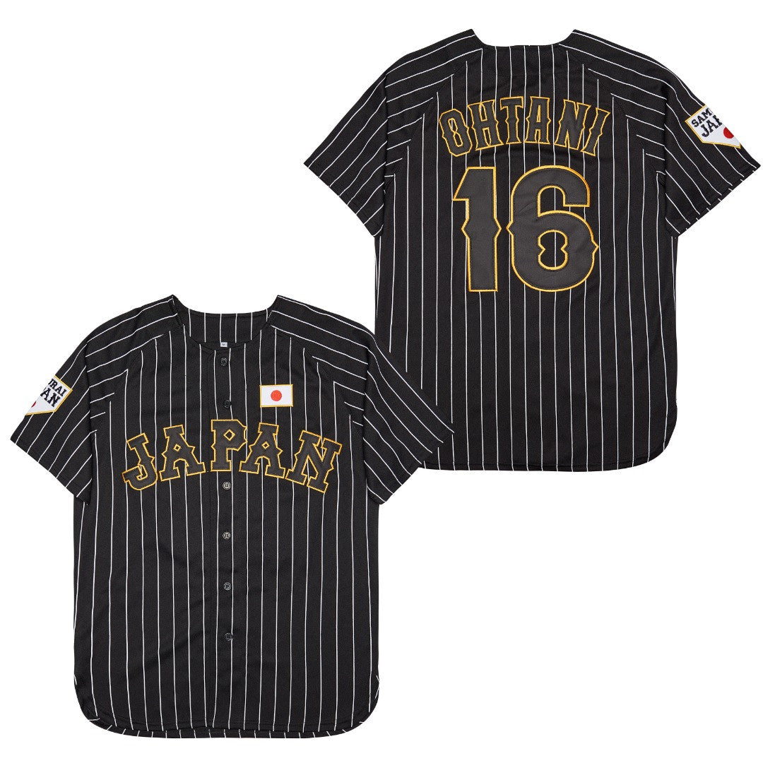 Shohei Ohtani 16 Mlb Legends Japan Natation Team Home Black Jersey Gift For Ohtani Fans