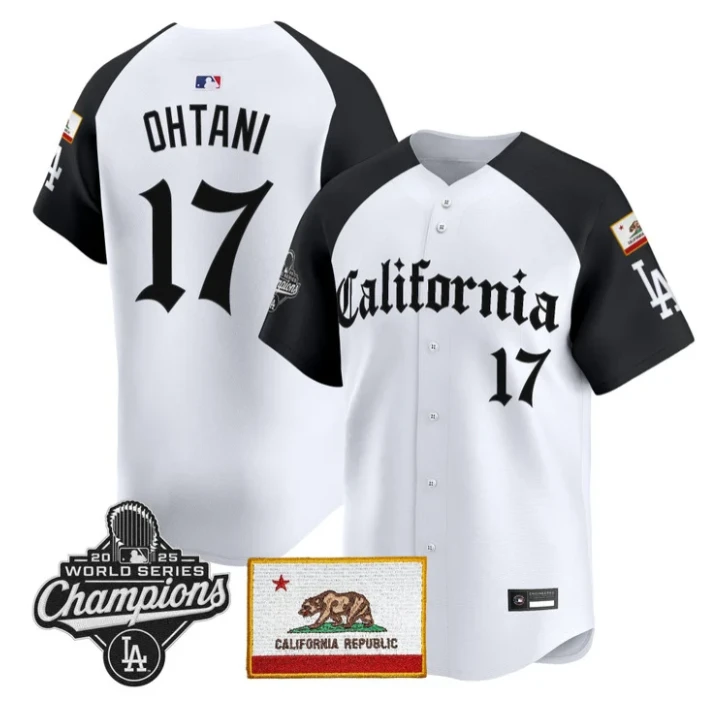 Shohei Ohtani Jersey #17 Dodgers California Gothic Edition Stitched