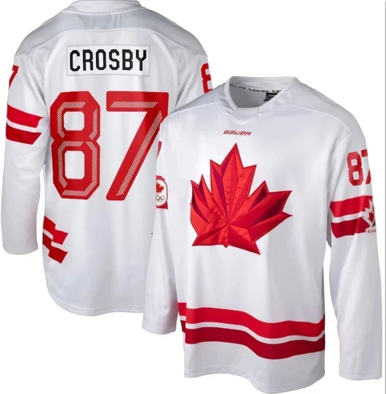Sidney Crosby Team Canada 2026 Winter Olympics Jersey White All STITCHED