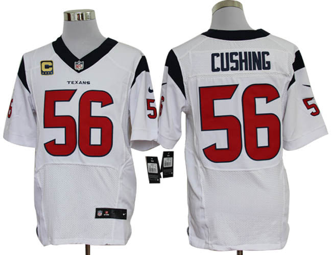 Size 60 4xl brian Cushing Houston Texans 56 C Patch White Stitched Nike Elite Nfl Jerseys