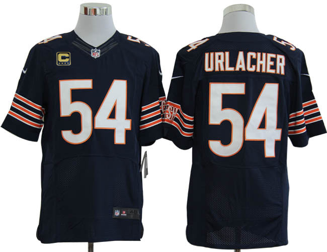Size 60 4xl brian Urlacher Chicago Bears 54 C Patch Blue Stitched Nike Elite Nfl Jerseys