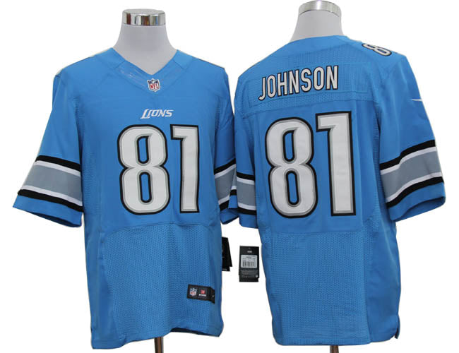 Size 60 4xl calvin Johnson Detroit Lions 81 Light Blue Stitched Nike Elite Nfl Jerseys