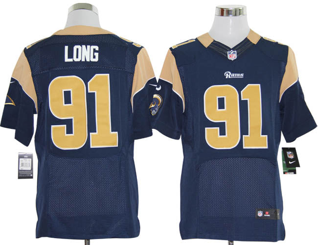 Size 60 4xl chris Long St Louis Rams 91 Blue Stitched Nike Elite Nfl Jerseys