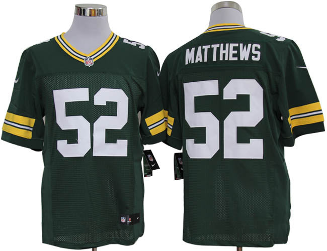 Size 60 4xl clay Matthews Green Bay Packers 52 Green Stitched Nike Elite Nfl Jerseys