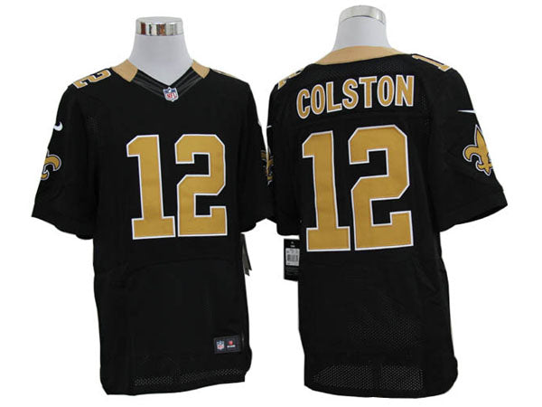 Size 60 4xl marques Colston New Orleans Saints 12 Black Stitched Nike Elite Nfl Jerseys