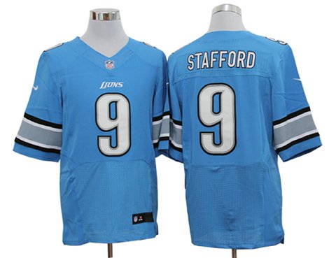 Size 60 4xl matthew Stafford Detroit Lions 9 Light Blue Stitched Nike Elite Nfl Jerseys