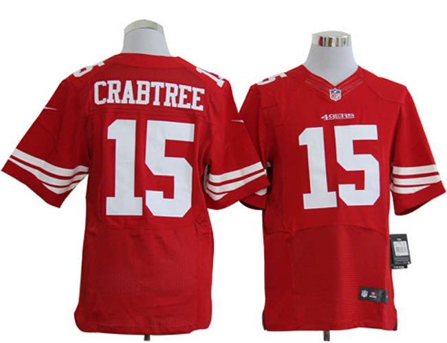 Size 60 4xl michael Crabtree San Francisco 49ers 15 Red Stitched Nike Elite Nfl Jerseys