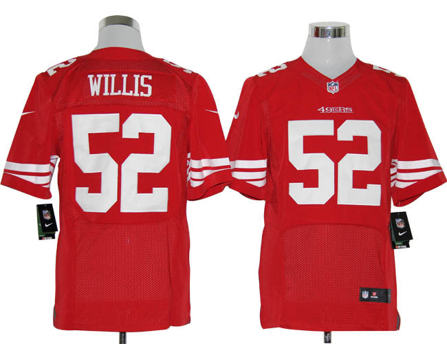 Size 60 4xl patrick Willis San Francisco 49ers 52 Red Stitched Nike Elite Nfl Jerseys