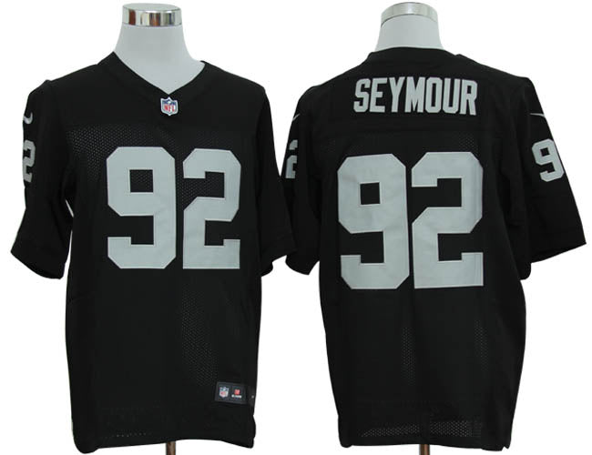 Size 60 4xl richard Seymour Oakland Raiders 92 Black Stitched Nike Elite Nfl Jerseys