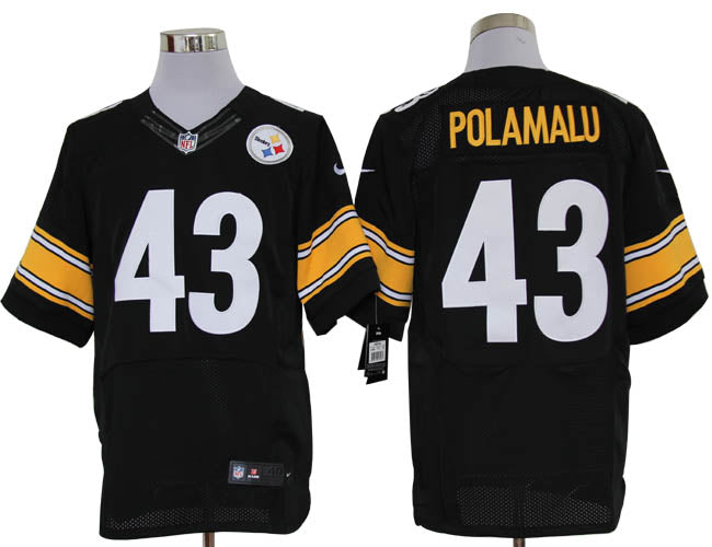 Size 60 4xl troy Polamalu Pittsburgh Steelers 43 Black Stitched Nike Elite Nfl Jerseys