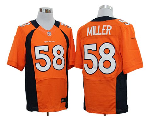 Size 60 4xl von Miller Denver Broncos 58 Orange Stitched Nike Elite Nfl Jerseys