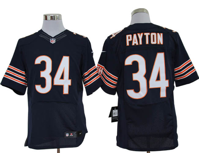 Size 60 4xl walter Payton Chicago Bears 34 Blue Stitched Nike Elite Nfl Jerseys