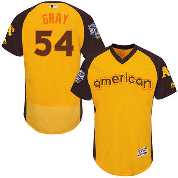 Sonny Gray Gold 2016 All star Jersey Mens American League Oakland Athletics 54 Flex Base Majestic Mlb Collection Jersey