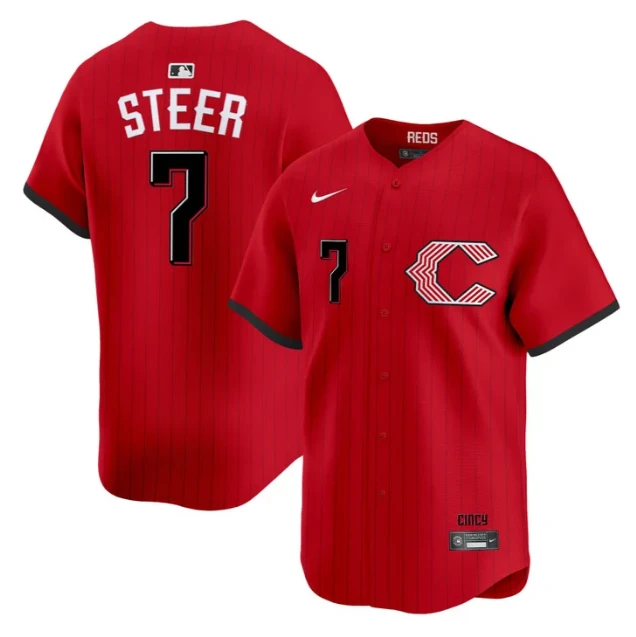 Spencer Steer Jersey #7 Cincinnati Reds 2026 City Connect Vapor Premier Stitched