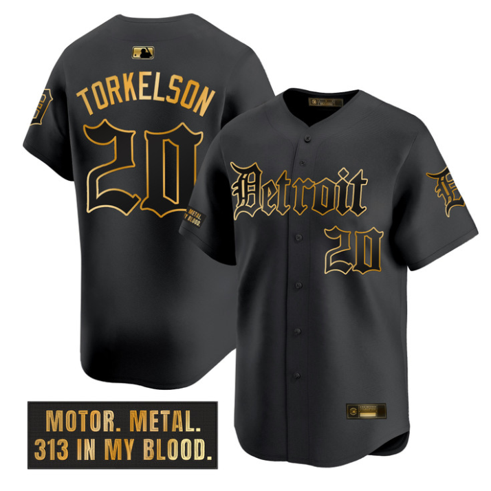 Spencer Torkelson Jersey #20 Detroit Tigers Motor Gothic Edition