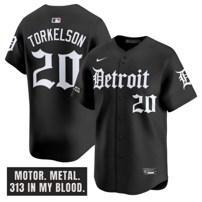 Spencer Torkelson Jersey #20 Detroit Tigers Motor Gothic Edition Vapor Limited S