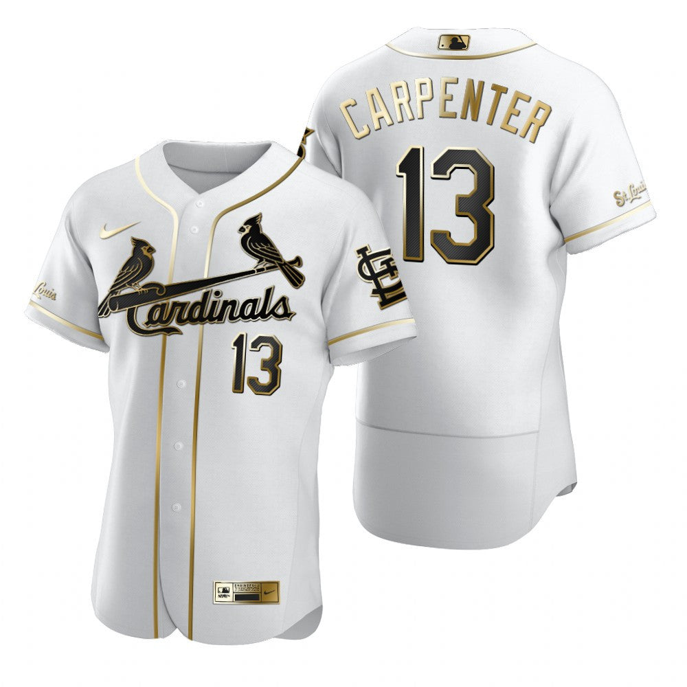 St Louis Cardinals 13 Mlb Golden Brandedition White Jersey Gift For Cardinals Fans