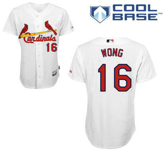 St Louis Cardinals 16 Kolten Wong White Cool Base Baseball Jersey