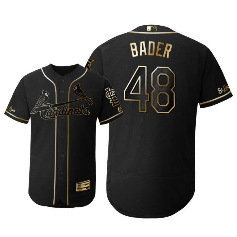 St Louis Cardinals 48 Harrison Bader Mlb 2019 Golden Brandedition Black Jersey Gift For Cardinals Fans