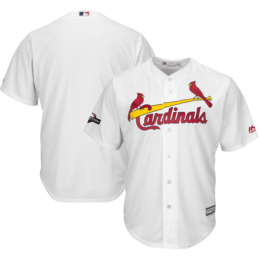 St Louis Cardinals Majestic 2019 Postseason Official Cool Base Player White Jersey