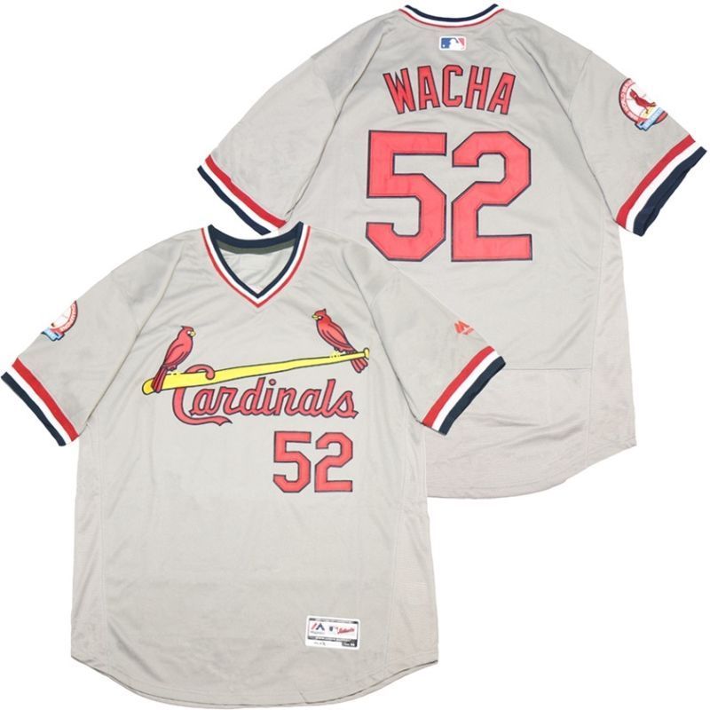 St Louis Cardinals Michael Wacha 52 2020 Mlb Grey Jersey