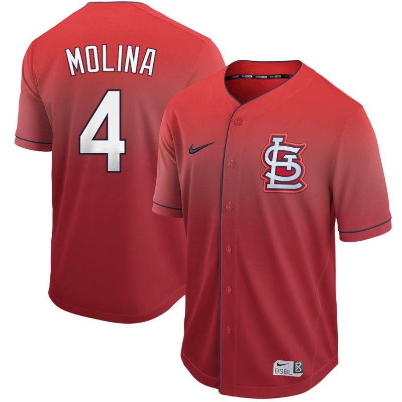 St Louis Cardinals Yadier Molina 4 Red Mlb Drift Brandedition Jersey