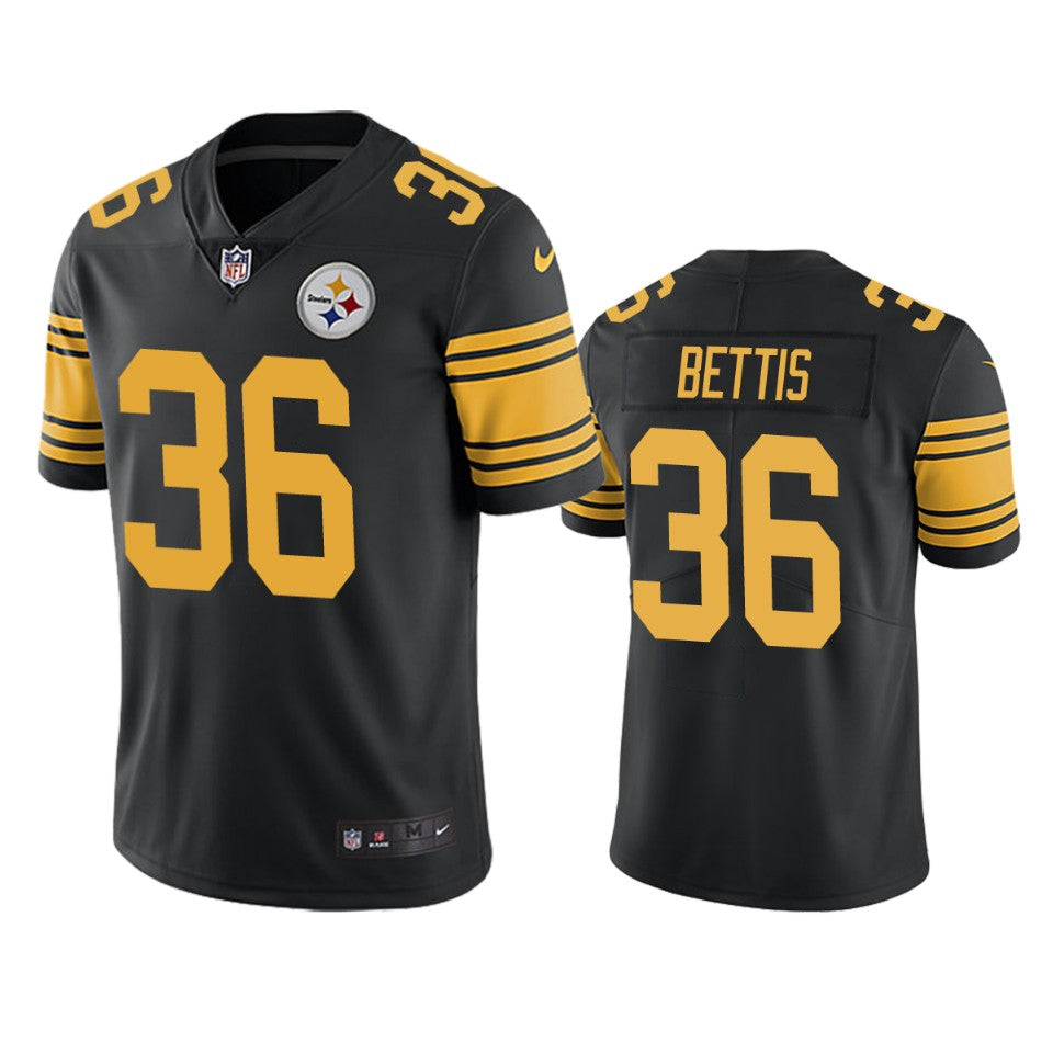 Steelers Jerome Bettis Black Color Rush Limited Jersey