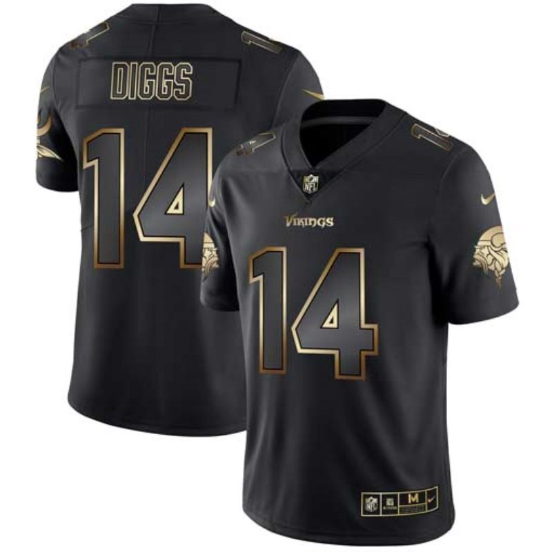 Stefon Diggs 14 Minnesota Vikings Nfl Explosion Legendary Gold Black Jersey